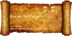 Darab Dániel névjegykártya